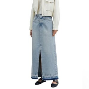 Mango- MNG Light Wash Denim Maxi Skirt
